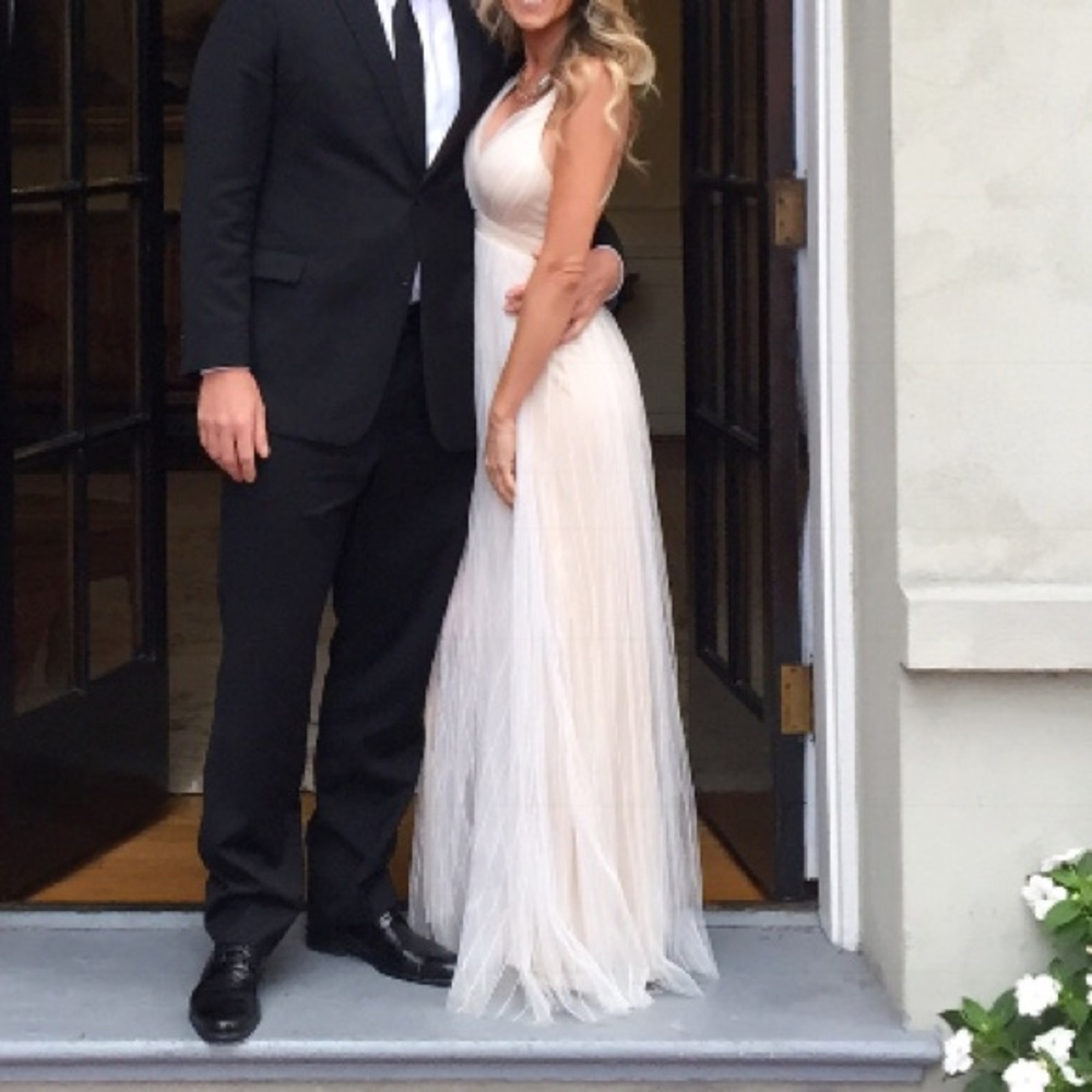 Nude dress with tulle